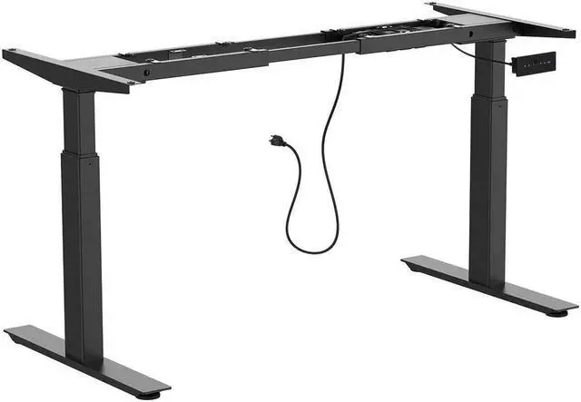 Alt view image 2 of 12 - Monoprice Dual Motor Easy Assembly Folding Sit-Stand Desk Frame, Max 265 lbs Weight Capacity - Workstream Collection