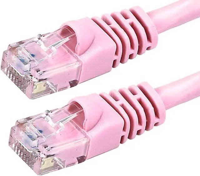 Main image of Monoprice Cat6 Ethernet Patch Cable - 5 Feet - Pink, Snagless RJ45, Stranded, 550Mhz, UTP, Pure Bare Copper Wire, 24AWG