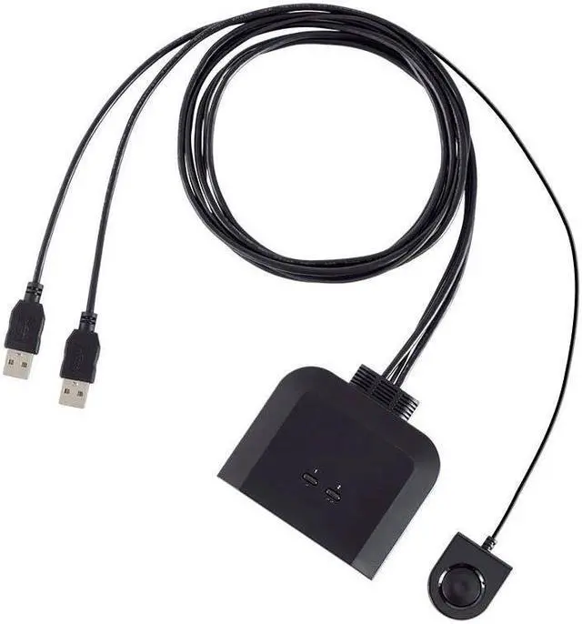 Alt view image 2 of 13 - Monoprice 2x4 USB 2.0 Peripheral Sharing Switch, Allows 2 Computers to Share 4 USB Devices