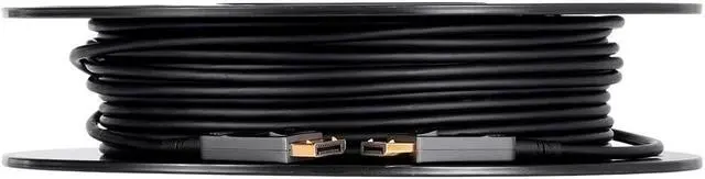 Alt view image 6 of 6 - Monoprice AV DisplayPort Cable - 100 Feet, 32.4Gbps, 8K@30Hz, 5K@60Hz, 4K@120Hz, Fiber Optic, AOC - SlimRun Series