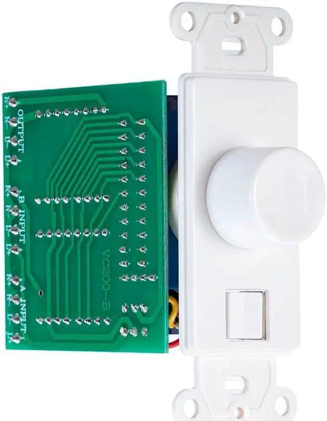 Alt view image 3 of 6 - Monoprice 60-Watts Volume Control With A/B Switch, Connect Multiple Speaker Pairs to a Single Power Amplifier or Receiver