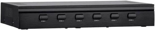 Alt view image 2 of 10 - Monoprice SS-6 Premium 6 Channel Speaker Selector, With Impedance Protection, Supports 12-16 AWG Speaker Wire, Individual Zone On/Off Buttons