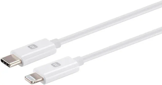 Alt view image 2 of 7 - Monoprice Apple MFi Certified Lightning to USB Type-C and Sync Cable - 3 Feet - White, Compatible with iPod, iPhone, iPad with Lightning Connector
