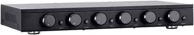 Alt view image 2 of 5 - Monoprice SSVC-6.1 Single Input 6-Channel Speaker Selector With Volume Control, Impedance Protection, Individual Zone On/Off Buttons