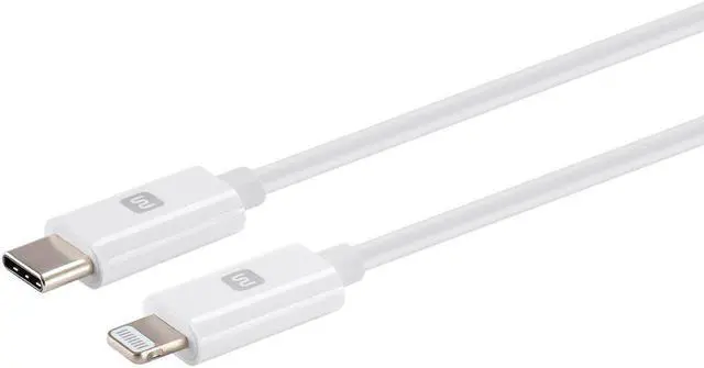 Alt view image 2 of 12 - Monoprice Apple MFi Certified Lightning to USB Type-C and Sync Cable - 6 Feet - White | Compatible with iPod, iPhone, iPad with Lightning Connector