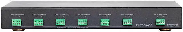 Alt view image 4 of 5 - Monoprice SSVC-6.1 Single Input 6-Channel Speaker Selector With Volume Control, Impedance Protection, Individual Zone On/Off Buttons
