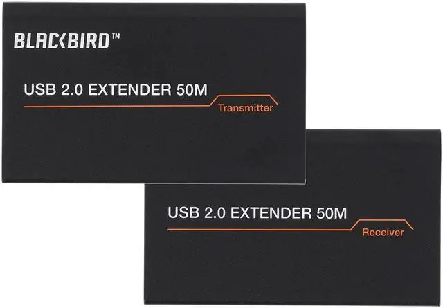 Alt view image 5 of 12 - Monoprice Blackbird USB 2.0 2-Port Extender Over Cat5e/6 - 50m /164ft, Up to 480Mbps, True Plug And Play, Connect 2 Devices to 1 Single USB Port