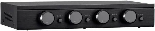 Alt view image 2 of 8 - Monoprice SSVC-4.1 Single Input 4-Channel Speaker Selector With Volume Control, Impedance Protection, Individual Zone On/Off Buttons