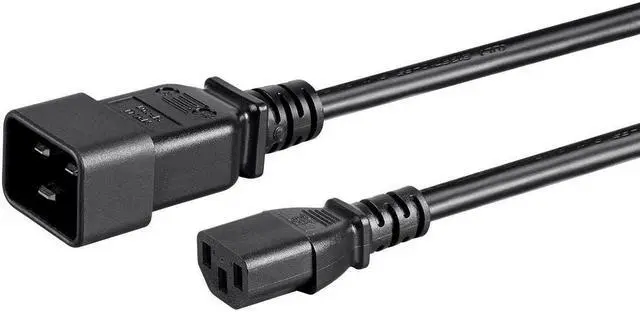 Alt view image 7 of 7 - Monoprice 3-Prong Power Cord - 6 Feet - Black, IEC 60320 C20 to IEC 60320 C13, 14AWG, 15A, For Powering Computers, Monitors, and Other Essential Peripherals