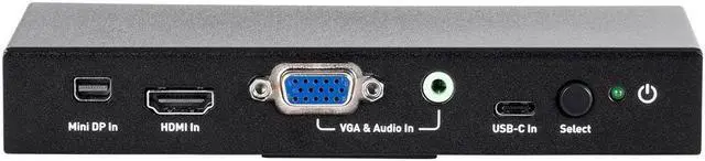 Alt view image 3 of 20 - Monoprice Blackbird 4K@60Hz Multi Video Input HDMI Converter, Mini DisplayPort, HDMI, VGA With 3.5mm Analog Audio, and USB Type-C Audio/Video Inputs
