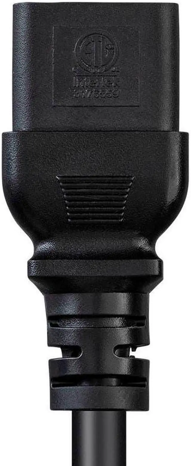 Alt view image 5 of 6 - Monoprice Power Cord - 3 Feet - Black, NEMA 5-15P to IEC 60320 C19, 14AWG, 15A, 3-Prong, For Powering Computers, Servers, And Other Network Devices