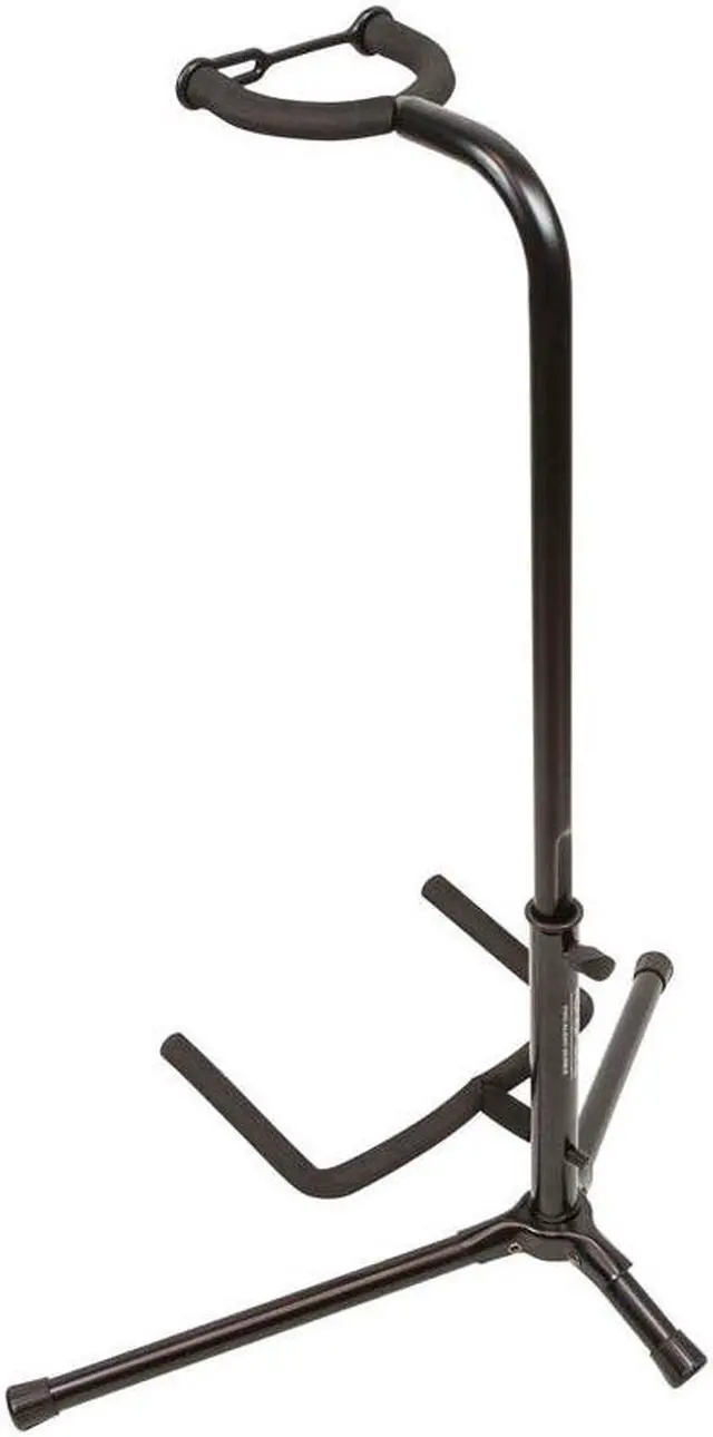 Alt view image 2 of 9 - Monoprice Classic Single Guitar Stand - Black | 25 - 29 Inch Adjustable Neck, 20.5 Inch Base Span Compatible With All Standard Sized Guitars
