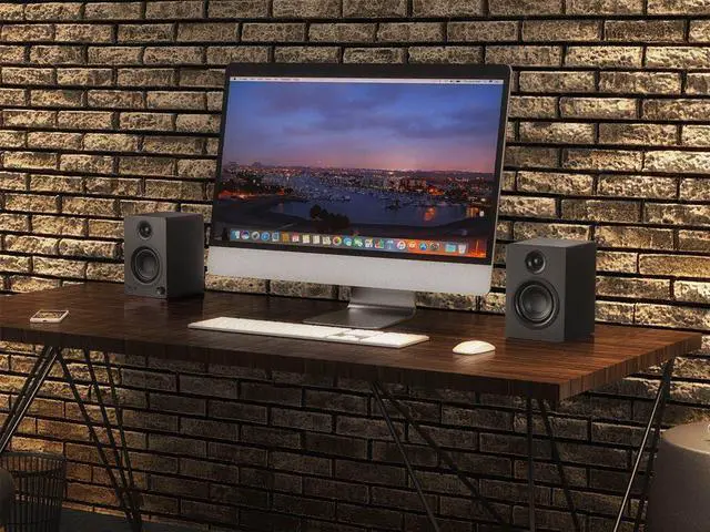 Alt view image 6 of 6 - Monoprice DT-3 50-Watt Multimedia Desktop Powered Speakers, 40 Watts RMS, Near Field Frequency Response, For Mobile, Computer, and Audio Equipment