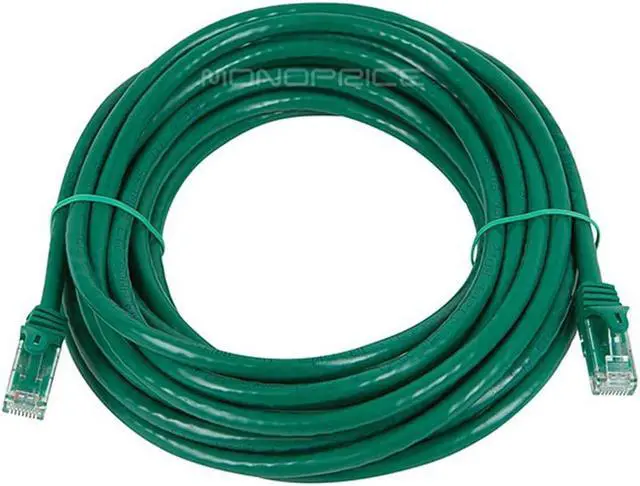 Alt view image 7 of 10 - Monoprice Cat6 Ethernet Patch Cable - 25 Feet - Green | Network Internet Cord - RJ45, Stranded, 550Mhz, UTP, Pure Bare Copper Wire, 24AWG - Flexboot Series