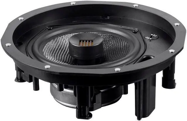 Alt view image 3 of 12 - Monoprice Amber 2-Way Carbon Fiber Ceiling Speakers - 6.5 Inch With Magnetic Grille And Ribbon Tweeter (Pair)