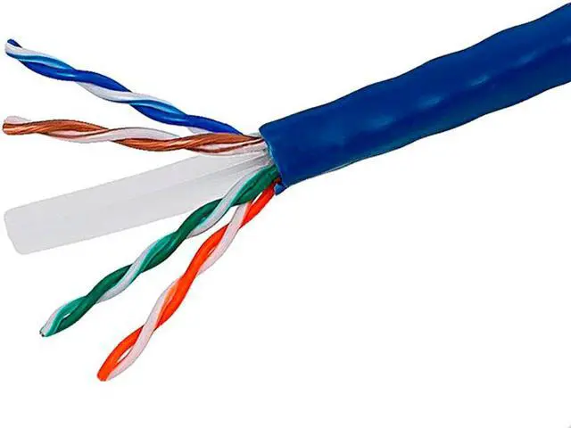Alt view image 2 of 8 - Monoprice Cat6 Ethernet Bulk Cable - Network Internet Cord - Solid, 500Mhz, UTP, CMR, Riser Rated,  Pure Bare Copper Wire, 23AWG, 250ft, Blue