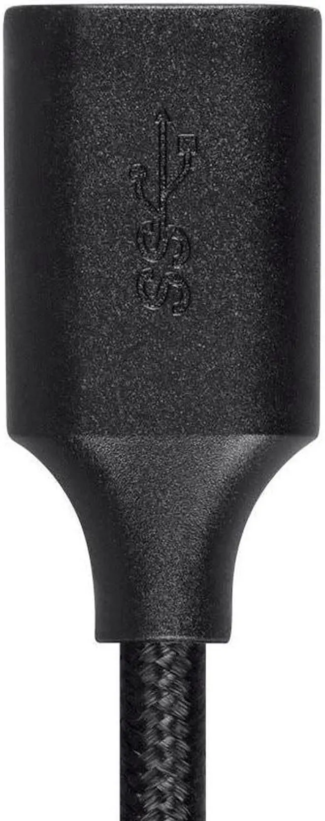 Alt view image 6 of 9 - Monoprice USB & Lightning Cable - 6 Feet - Black | USB 3.0 A Male to A Female Premium Extension Cable