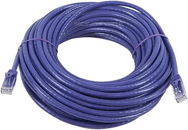 Alt view image 2 of 6 - Monoprice Cat6 Ethernet Patch Cable - 50 Feet - Purple | Network Internet Cord - RJ45, Stranded, 550Mhz, UTP, Pure Bare Copper Wire, 24AWG - Flexboot Series