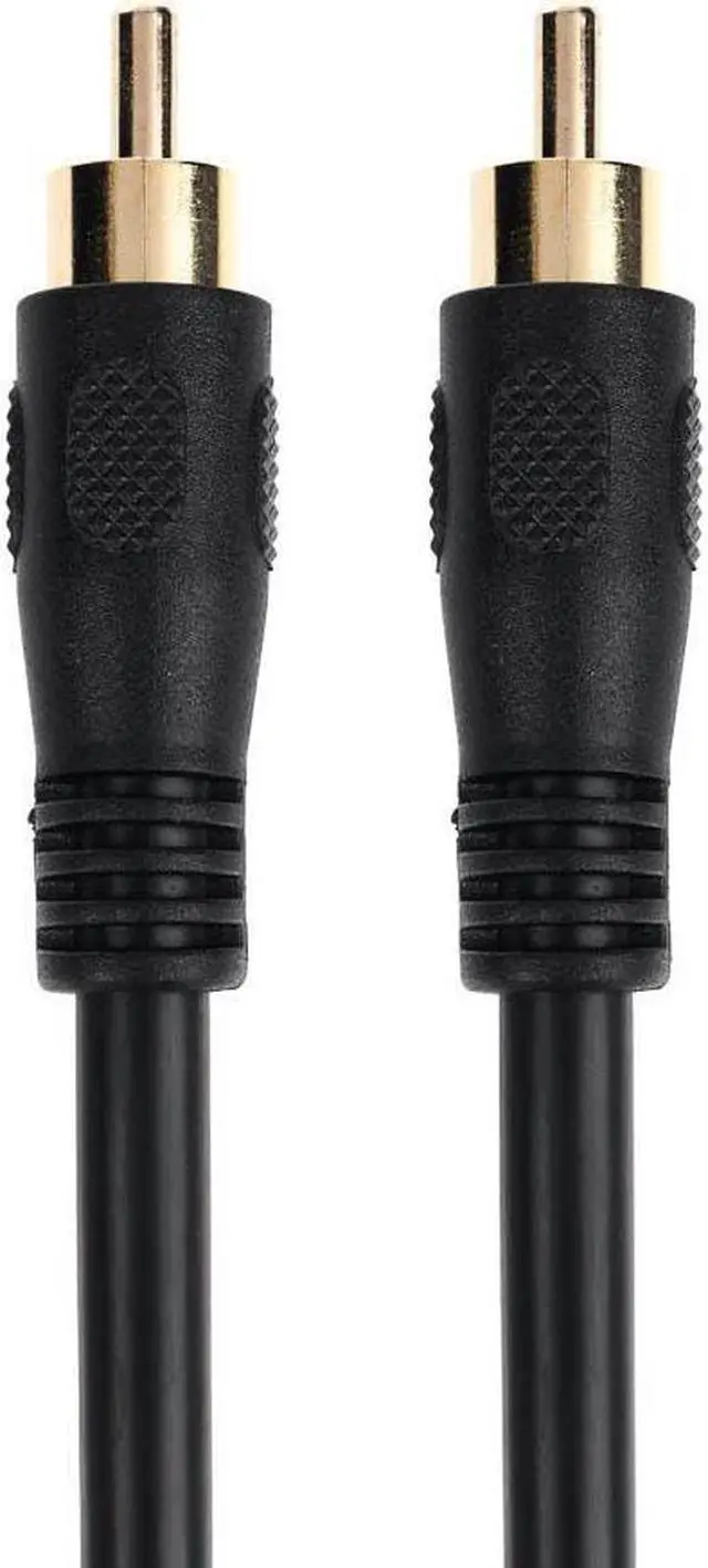 Alt view image 2 of 8 - Monoprice Audio/Video Coaxial Cable - 6 Feet - Black | RCA Male/Male RG-59U 75ohm (for S/PDIF Digital Coax Subwoofer & Composite Video)