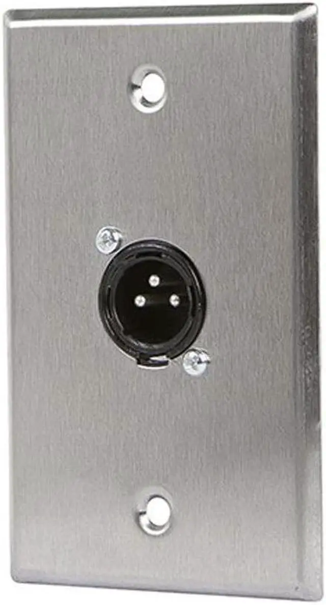 Main image of Monoprice 1-port 3-pin XLR Male Zinc Alloy Wall Plate