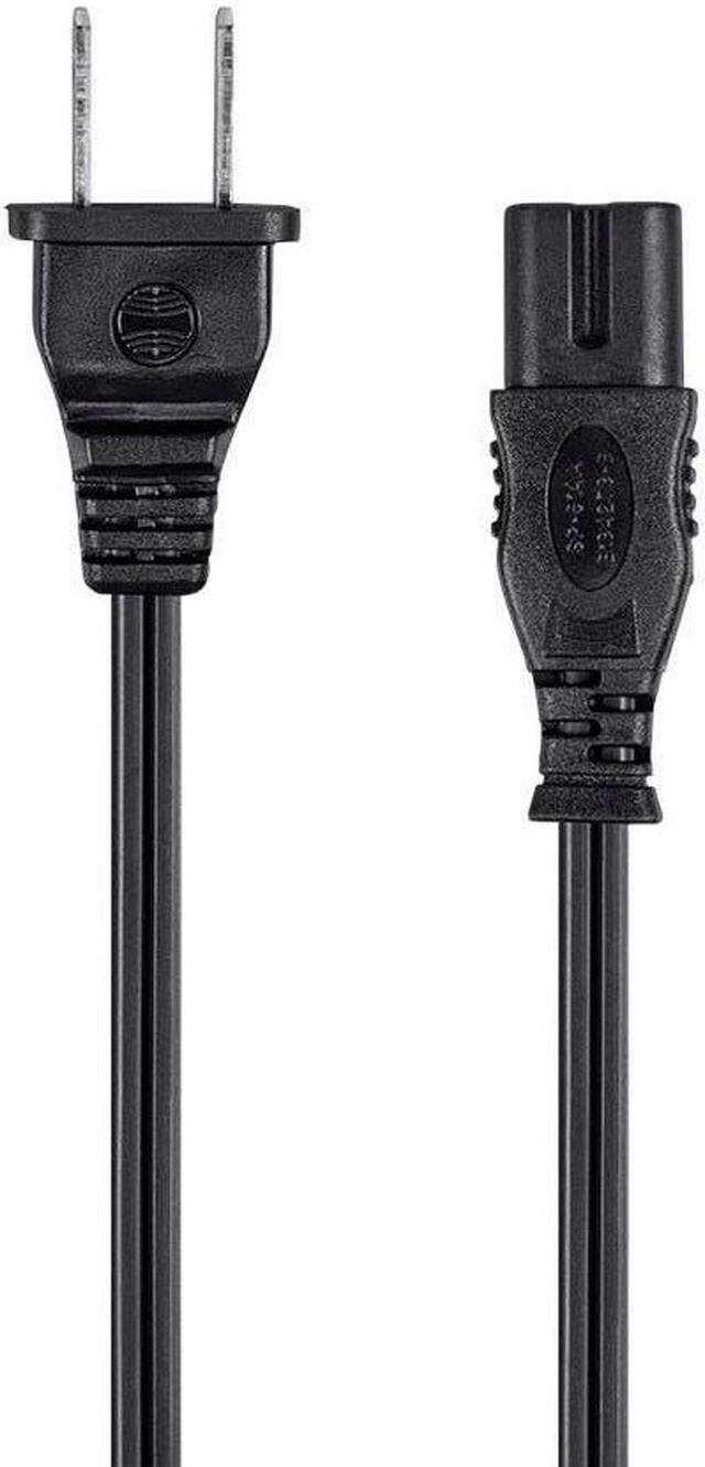 Alt view image 2 of 17 - Monoprice AC Power Cord Cable - 3 Feet Without Polarized | 18AWG, 10A (NEMA 1-15P to IEC-320-C7)