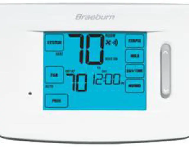 Main image of Braeburn Low Voltage WiFi Thermostat, Stages Cool 2, Stages Heat 3 White  7320