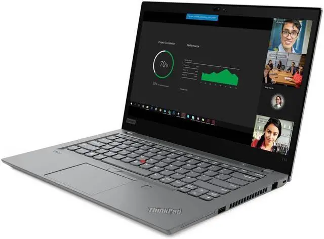 Alt view image 3 of 6 - Lenovo Thinkpad T14 Gen 2, Intel Core i7-1185G7, 32GB RAM, 1TB PCIe SSD, Intel UHD Graphics, 14.0" FHD Display, WiFi-6, Ethernet Port, Windows 10 Pro, Storm Grey