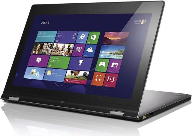 Alt view image 2 of 7 - Lenovo Yoga 13 Ultrabook - Windows 8.1 Pro - Intel Core i7-3517U, 8GB RAM, 128GB SSD, 13.3" Multi-Touch HD+ IPS Display (1600x900), Silver Grey