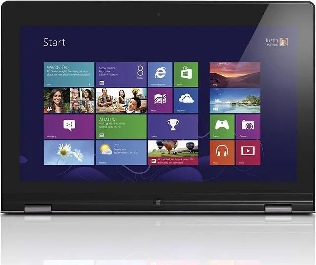 Alt view image 5 of 7 - Lenovo Yoga 13 Ultrabook - Windows 8.1 Pro - Intel Core i7-3517U, 8GB RAM, 128GB SSD, 13.3" Multi-Touch HD+ IPS Display (1600x900), Silver Grey