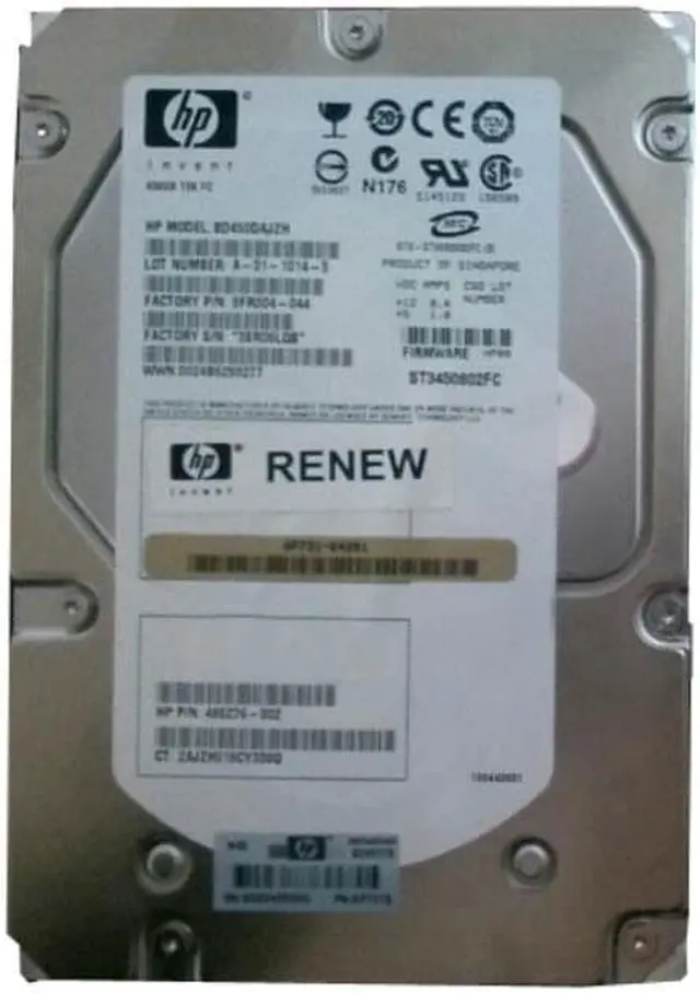 Main image of 495276-002 HEWLETT-PACKARD 450GB 10000RPM 3.5INCH FIBER CHANNEL HARD DRIVE