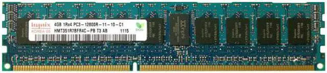Main image of HYNIX 4GB DDR3 PC3-12800 1600MHZ ECC REGISTERED CL11 1.5V SINGLE RANK 240Pins STANDARD DIMM MEMORY