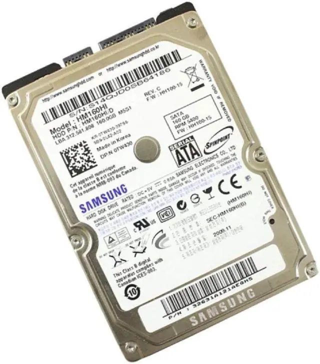 Alt view image 2 of 4 - DELL Tw430 160Gb 5400Rpm Sata 2.5In Notebook Hard Drive