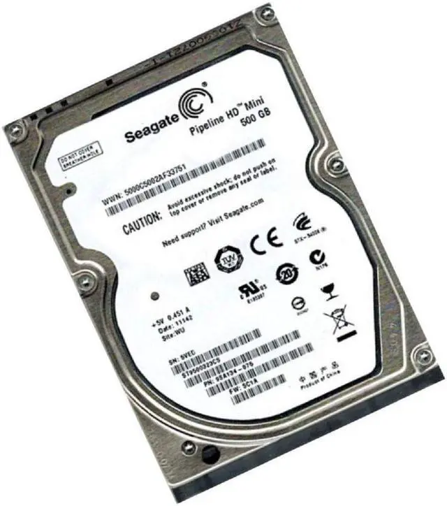 Main image of Seagate ST9500323CS 500GB 5400 RPM 8MB Cache SATA 3.0Gb/s 2.5" Internal Notebook Hard Drive Bare Drive