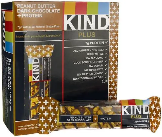 Alt view image 2 of 13 - KIND Plus Peanut Butter Dark Chocolate + Proteins - Box of 12 Bars by Kind