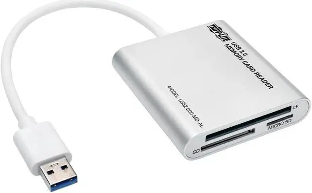 Main image of Tripp Lite U352-000-MD-AL USB 3.0 A (MALE) USB 3.0 SuperSpeed Multi-Drive Memory Card Reader/Writer, Aluminum Case
