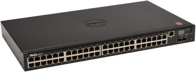 Alt view image 2 of 3 - Dell Networking N2048P - Switch - L2+ - Managed - 48 x 10/100/1000 + 2 x 10 Gigabit SFP+ - rack-mountable - PoE+