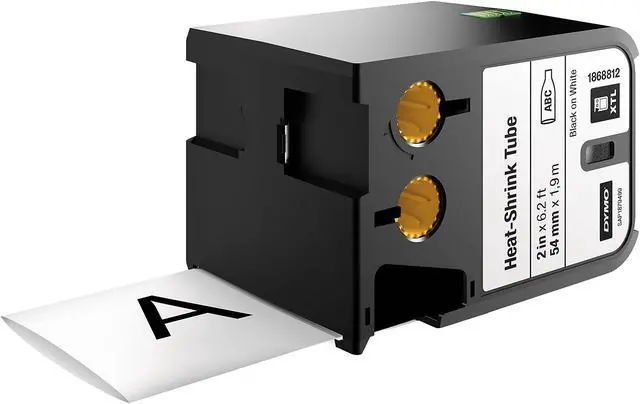 Alt view image 6 of 6 - DYMO - XTL 1868812 Heat Shrink Tube Labels (54 mm) - Black on White - 2"