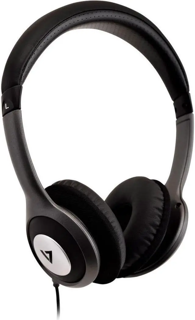 Alt view image 2 of 11 - V7 Deluxe Stereo Headphones with Volume Control (HA520-2NP)