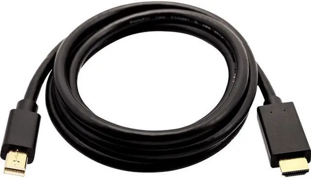 Alt view image 3 of 5 - V7 V7MDP2DP-03M-BLK-1N 3 m Mini DisplayPort to DisplayPort Male to Male 4K Cable, Black