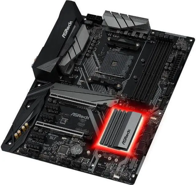 Alt view image 3 of 17 - ASRock AMD X470 Master SLI Socket AM4 DDR4 ATX Motherboard (X470 MASTER SLI)