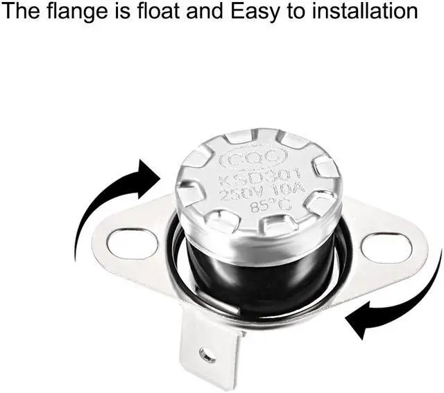 Alt view image 2 of 4 - KSD301 Thermostat, Temperature Control Switch 85°C 10A Normally Closed N.C 5pcs