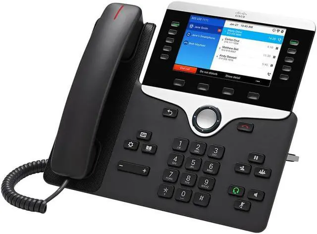 Alt view image 5 of 9 - Cisco 8861 IP Phone - Wall Mountable, Desktop - Charcoal - 1 x Total Line - VoIP - Caller ID - User