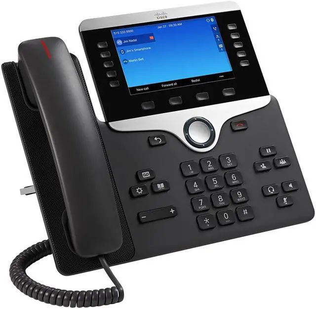 Alt view image 3 of 12 - Cisco CP-8851-3PCC-K9= 8851 IP Phone - Corded/Cordless - Corded - Bluetooth - Desktop, Wall Mountable - Charcoal