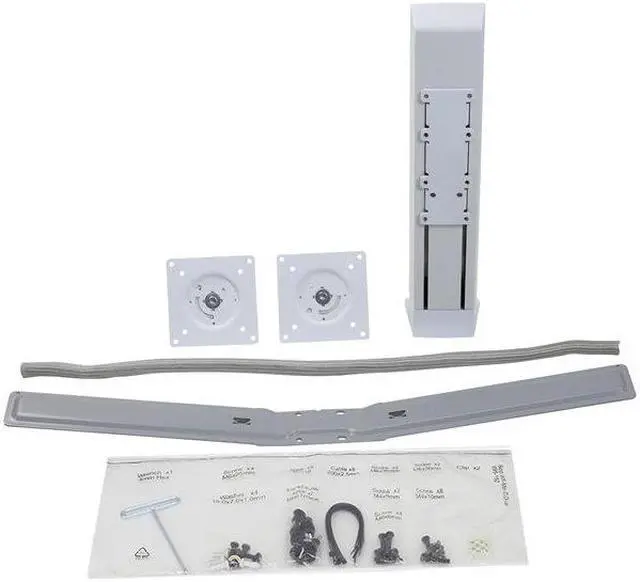 Alt view image 5 of 7 - Ergotron WorkFit Dual Monitor Kit white 97934062