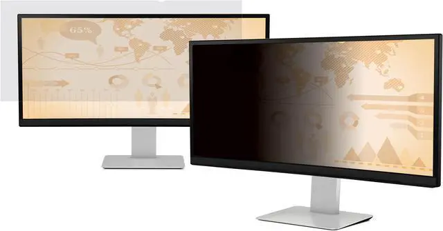 Alt view image 14 of 20 - 3M Frameless Notebook/Monitor Privacy Filters for 34 Widescreen Monitor 21:9