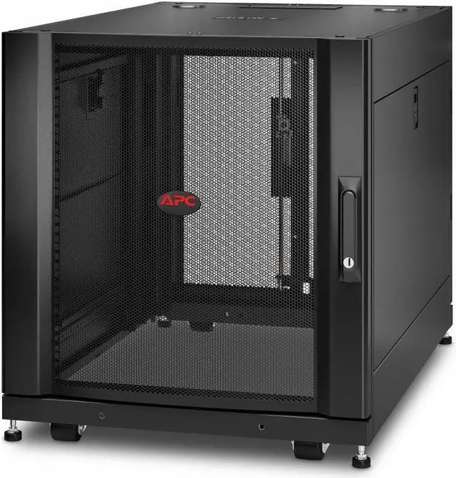 Main image of APC by Schneider Electric NetShelter SX 12U Server Rack Enclosure 600mm x 900mm w/ Sides Black - For Server, Storage - 12U Rack Height x 19" Rack Width x 29.75" Rack Depth - Floor Standing - Black - 2255.33 lb Dynamic/Rolling