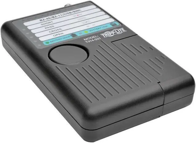 Main image of Tripp Lite T014-001 Network Cable Continuity Tester for Cat 5/Cat6/Cat6a, Phone, USB and Coax Cable Assemblies (T014-001)