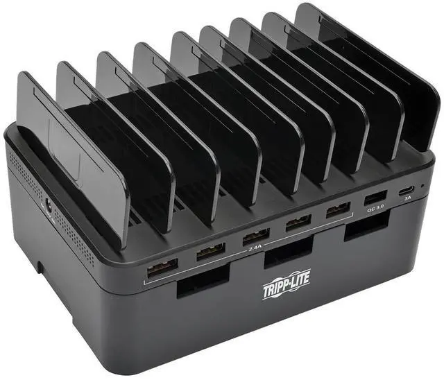 Main image of Tripp Lite U280-007-CQC-ST 7-Port Usb Charging Station Hub With Quick Charge 3.0, Usb-C Port, Device Storage, 5V 4A (60W) Usb Charge Output - Power Adapter - 60 Watt - 4 A - 7 Output Connectors (6 X
