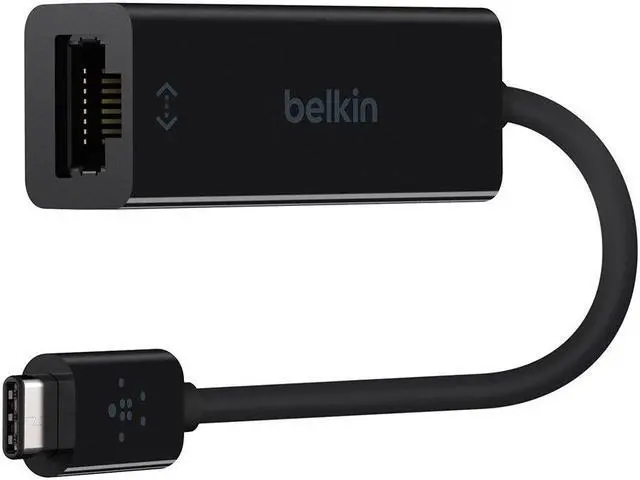 Alt view image 3 of 15 - Belkin F2CU040btBLK USB-C to Gigabit Ethernet Adapter (Also Known as USB Type-C)