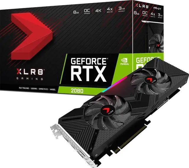 Alt view image 11 of 11 - PNY GeForce RTX 2080 XLR8 Gaming Overclocked Edition Graphics Card, VCG20808DFPPB-O